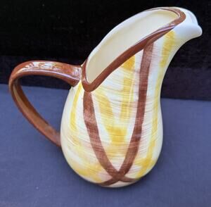 AUTHENTIC Vernon Kilns ORGANDIE Water Pitcher 8" VERNONWARE USA